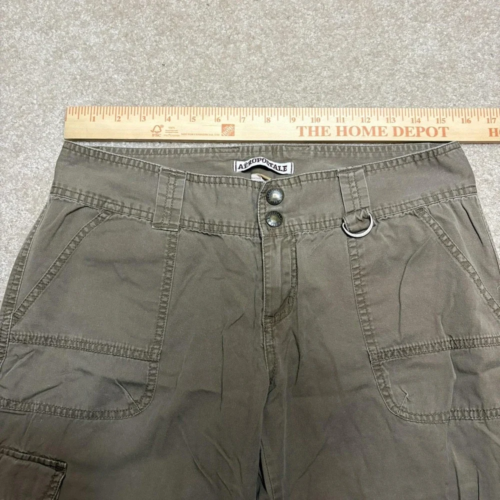 Vtg Aeropostale Cargo Pants 31x30 Brown Twill Military Utility Paratrooper Y2K